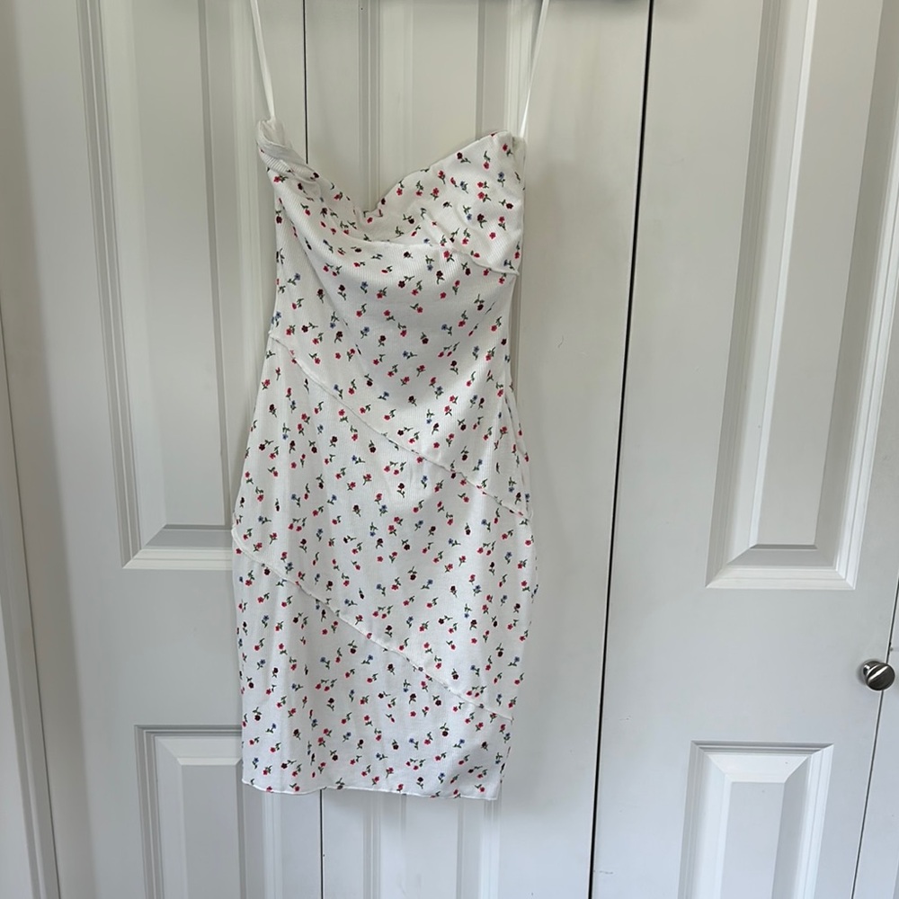 Floral White Dress